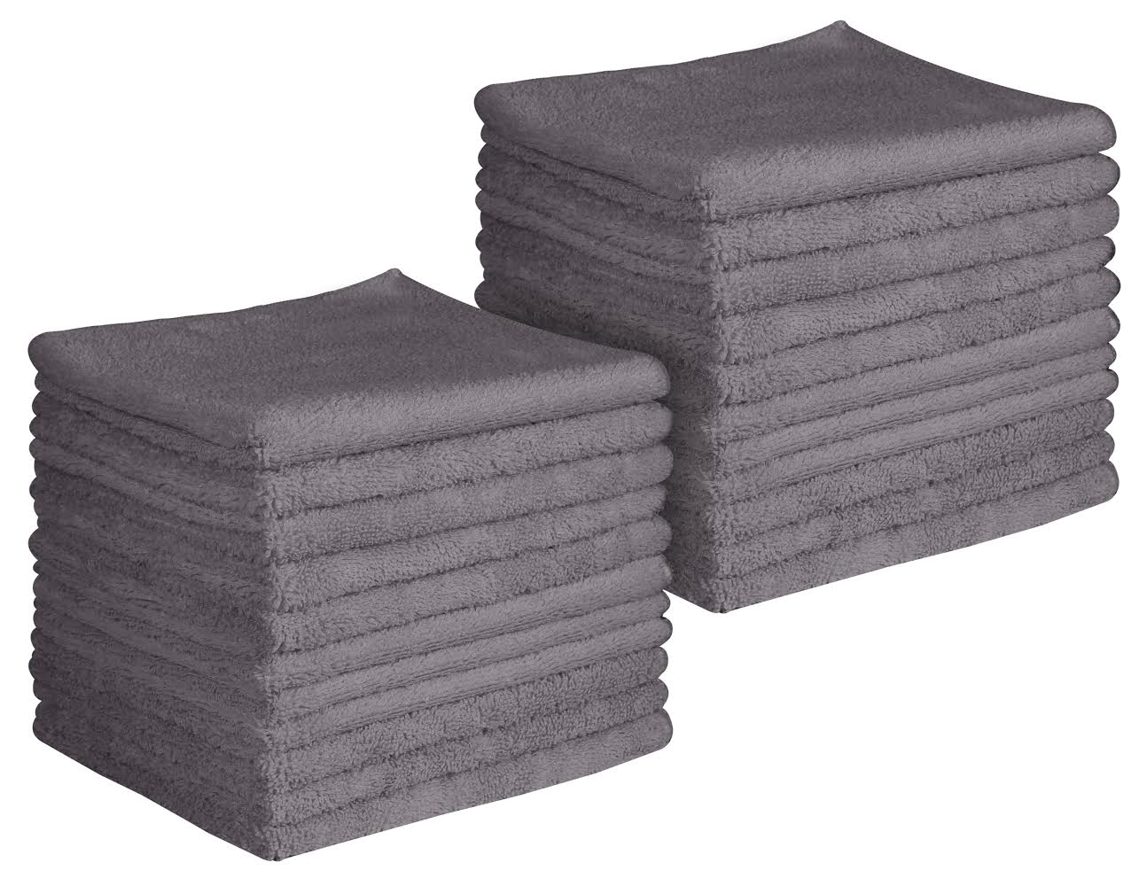 16 x 16" Grey Professional Grade Microfiber Towel (Pack of 24)