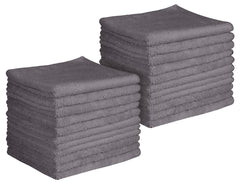 The Towel Guys 16 x 16" Grey Professional Grade Microfiber Towel (Pack of 24)