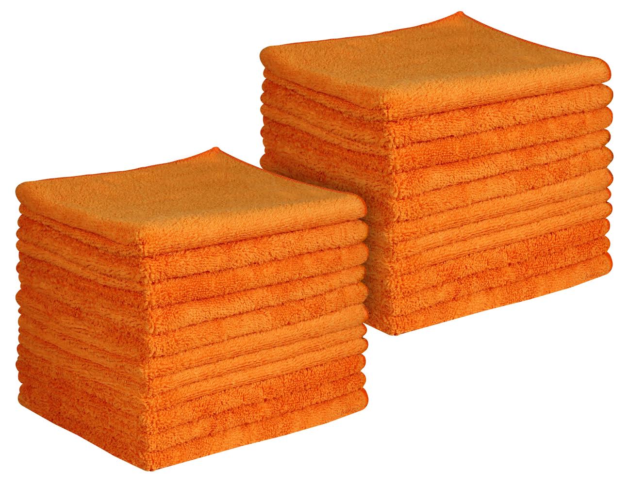 16 x 16" Orange Professional Grade Microfiber Towel (Pack of 24)