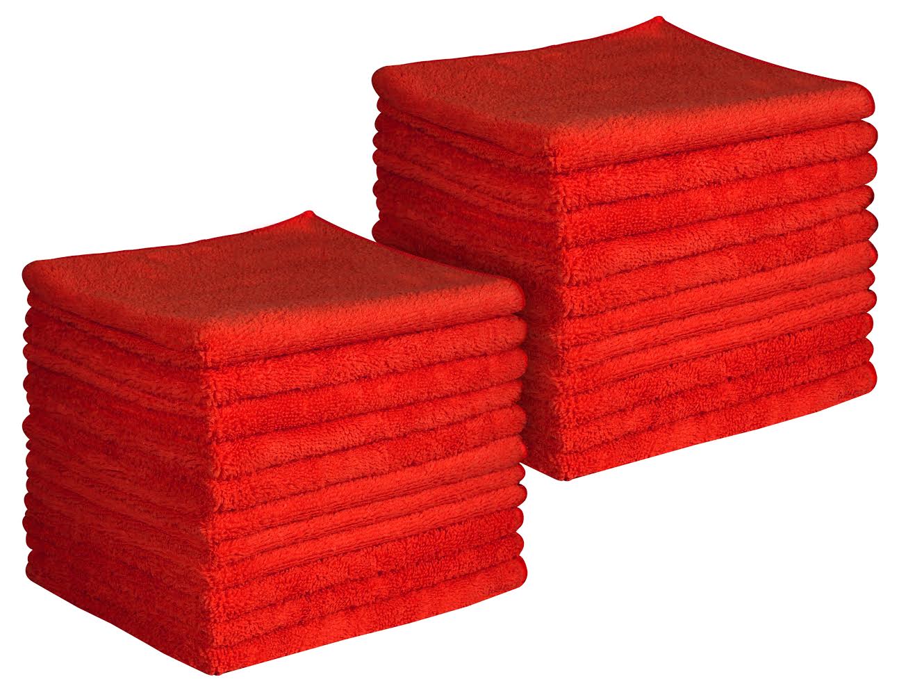 16 x 16" Red Professional Grade Microfiber Towel (Pack of 24)