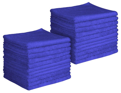 16 x 16" Royal Blue Professional Grade Microfiber Towel (Pack of 24)