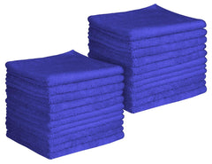 The Towel Guys 16 x 16" Royal Blue Professional Grade Microfiber Towel (Pack of 24)