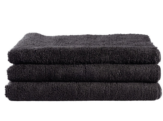 16 x 27" Black Edgeless Microfiber Towel