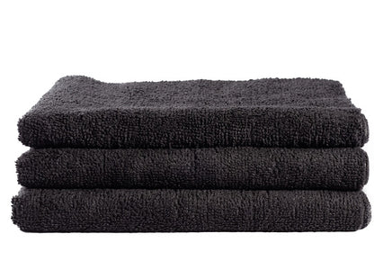16 x 27" Black Edgeless Microfiber Towel