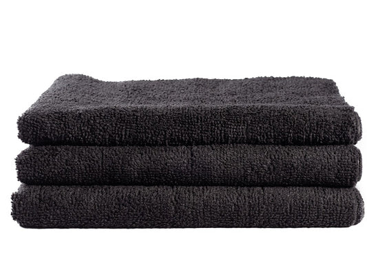 16 x 27" Black Edgeless Microfiber Towel