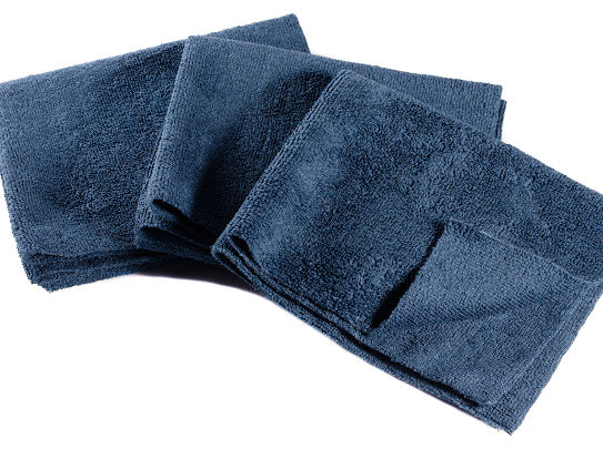 16 x 27" Navy Blue Edgeless Microfiber Towel