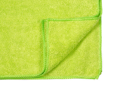 16 x 16" Lime Green Economy Microfiber Towel (36 Pack)