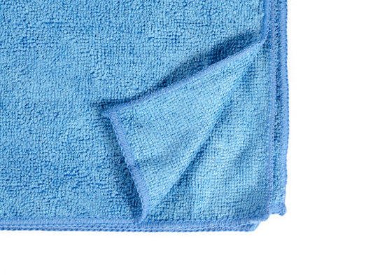 16 x 16" Light Blue Economy Microfiber Towel (36 Pack)