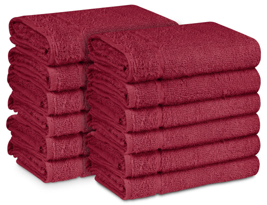 15 x 25" Burgundy 100% Cotton Economy Towel