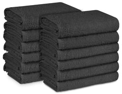 16 x 27" Charcoal Grey 100% Cotton Premium Salon Towel