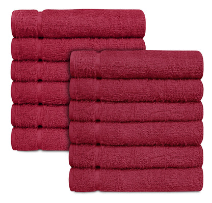 15 x 25" Burgundy 100% Cotton Economy Towel