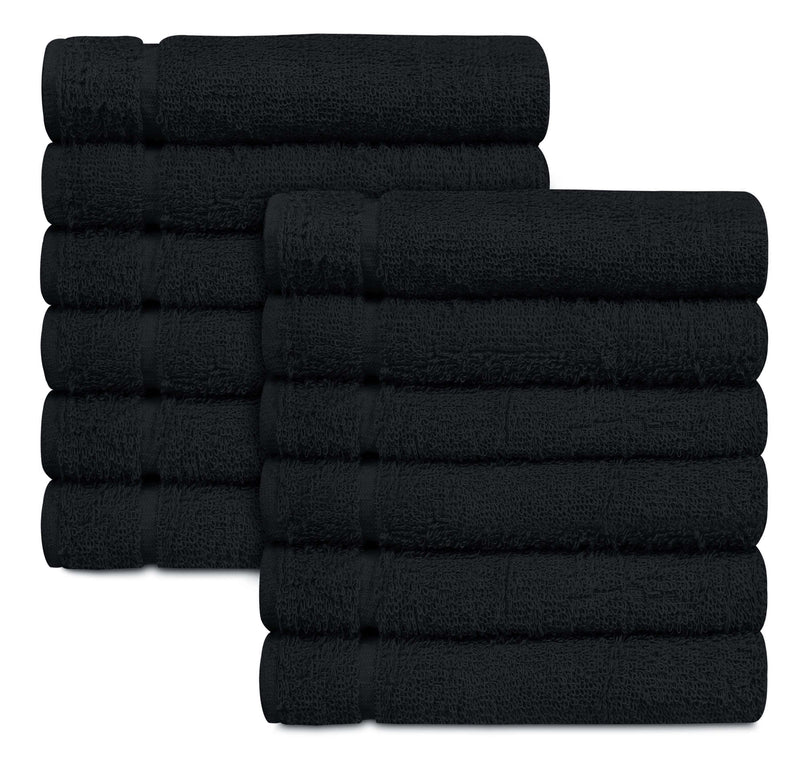 16 x 27" Black Bleach Proof Salon Towels 100% Cotton
