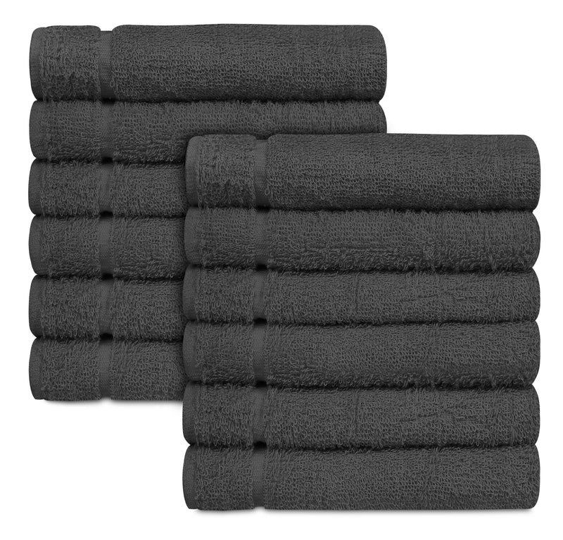 15 x 25" Charcoal Gray 100% Cotton Economy Towel