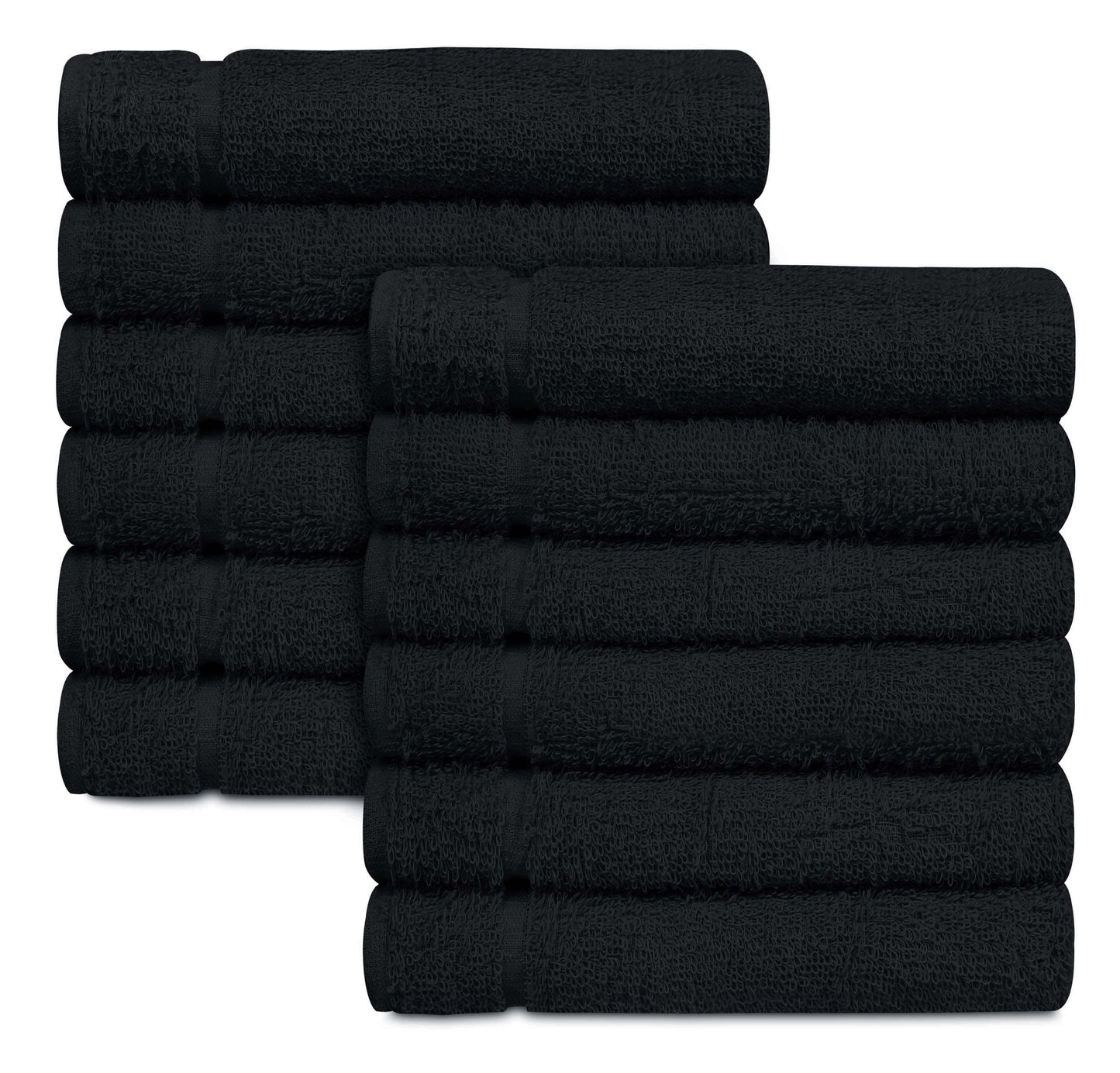 15x25" Black 100% Cotton Economy Towel