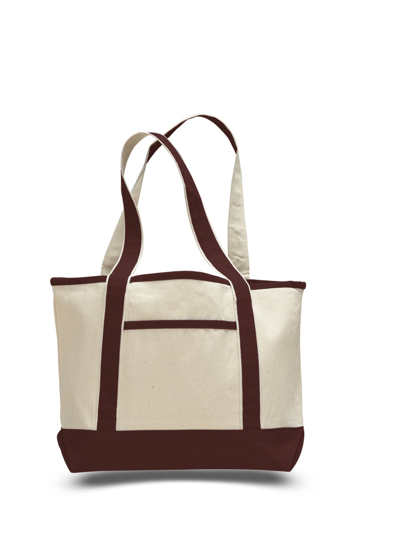 Small  Canvas Deluxe Tote Bag 18-1/2"W x 12"H x 5-1/2"D