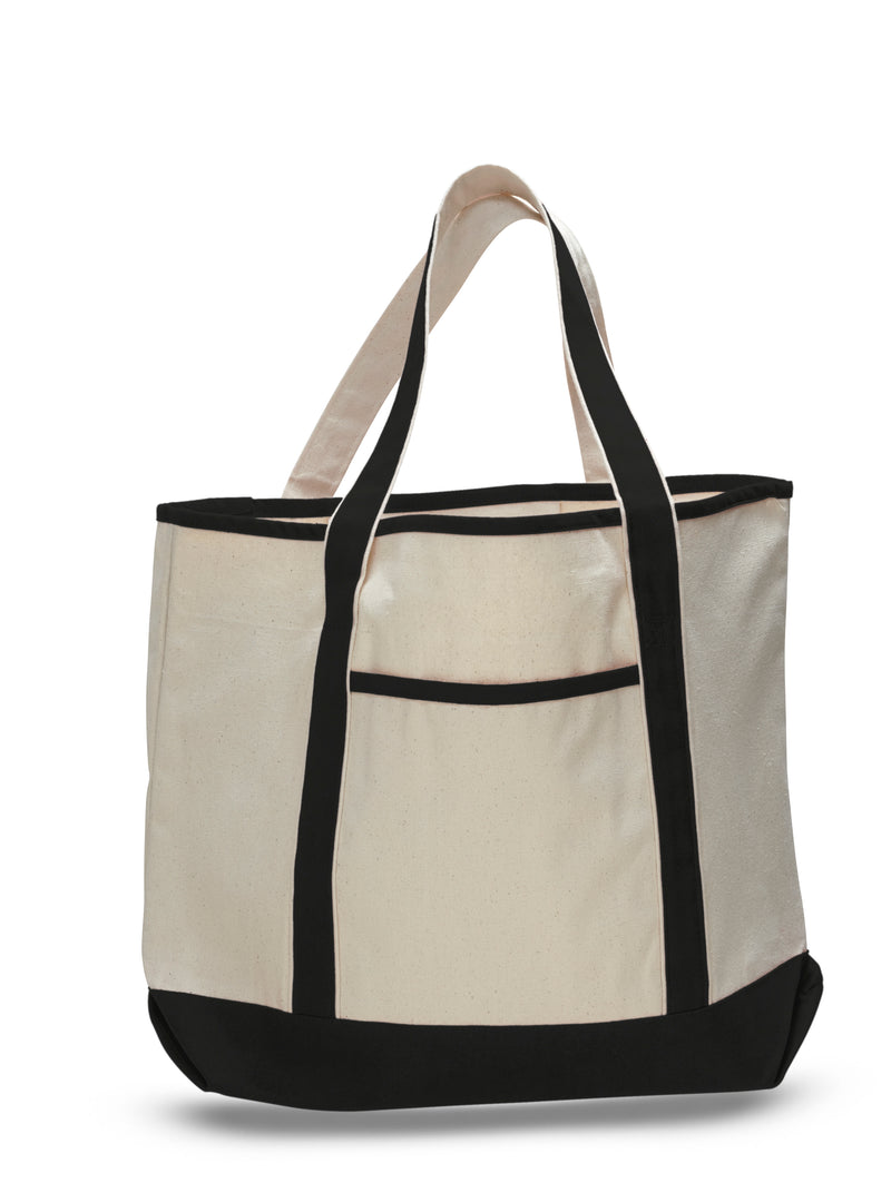 Jumbo Heavy Canvas Deluxe Tote Bag 22"W x 16"H x 6"D
