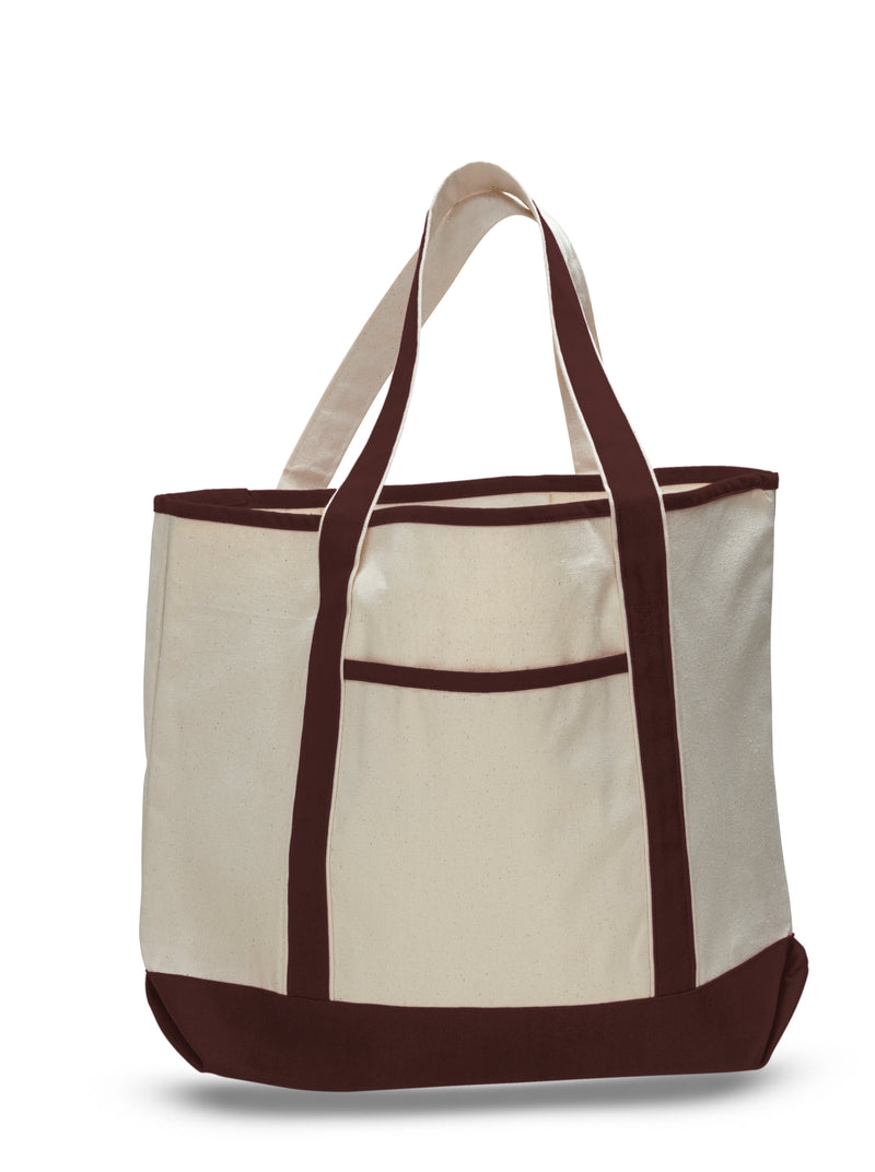 Jumbo Heavy Canvas Deluxe Tote Bag 22"W x 16"H x 6"D