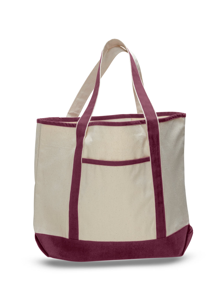 Jumbo Heavy Canvas Deluxe Tote Bag 22"W x 16"H x 6"D