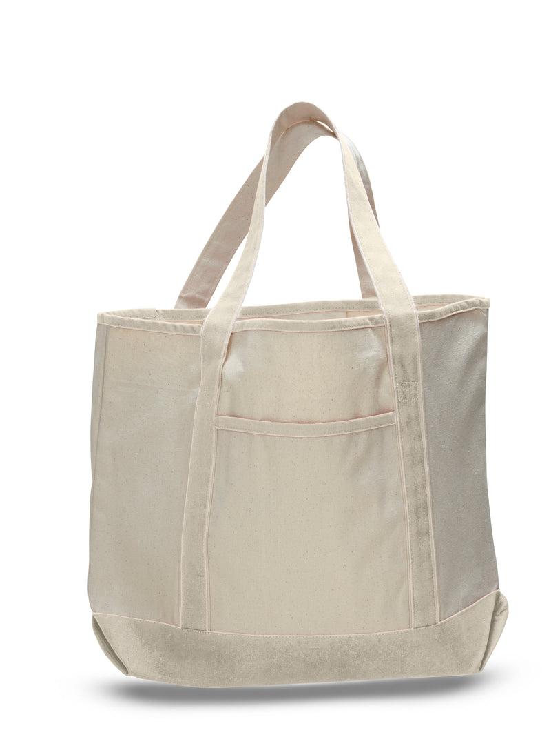 Jumbo Heavy Canvas Deluxe Tote Bag 22"W x 16"H x 6"D