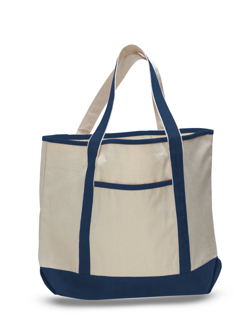 Jumbo Heavy Canvas Deluxe Tote Bag 22"W x 16"H x 6"D
