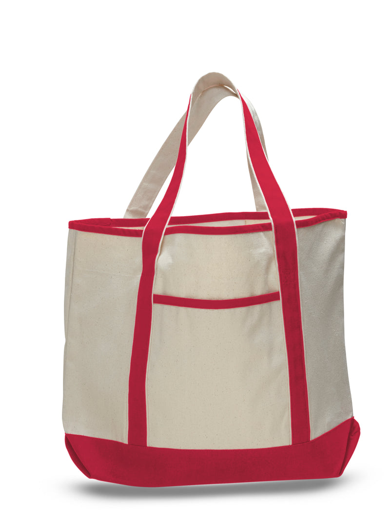 Jumbo Heavy Canvas Deluxe Tote Bag 22"W x 16"H x 6"D