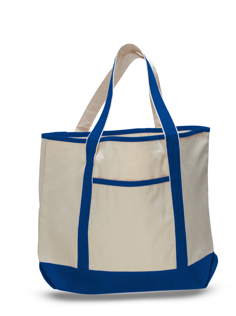 Jumbo Heavy Canvas Deluxe Tote Bag 22"W x 16"H x 6"D