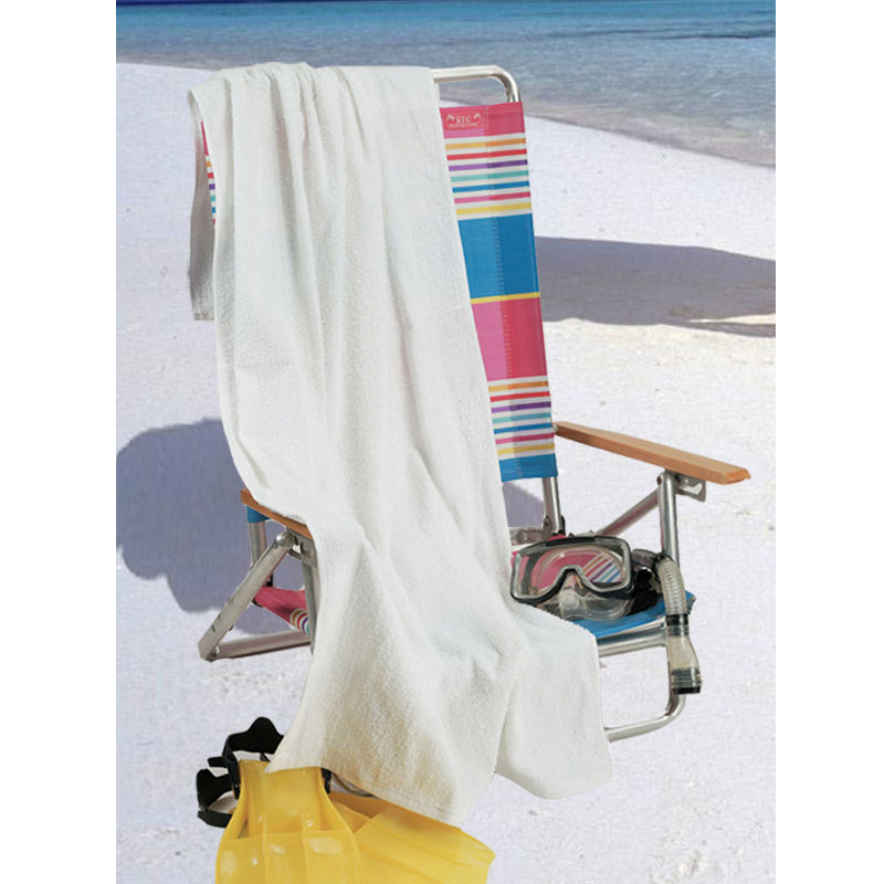 100% Premium Cotton Beach Towels 30" x 60" (WHITE) 12 PC PACK