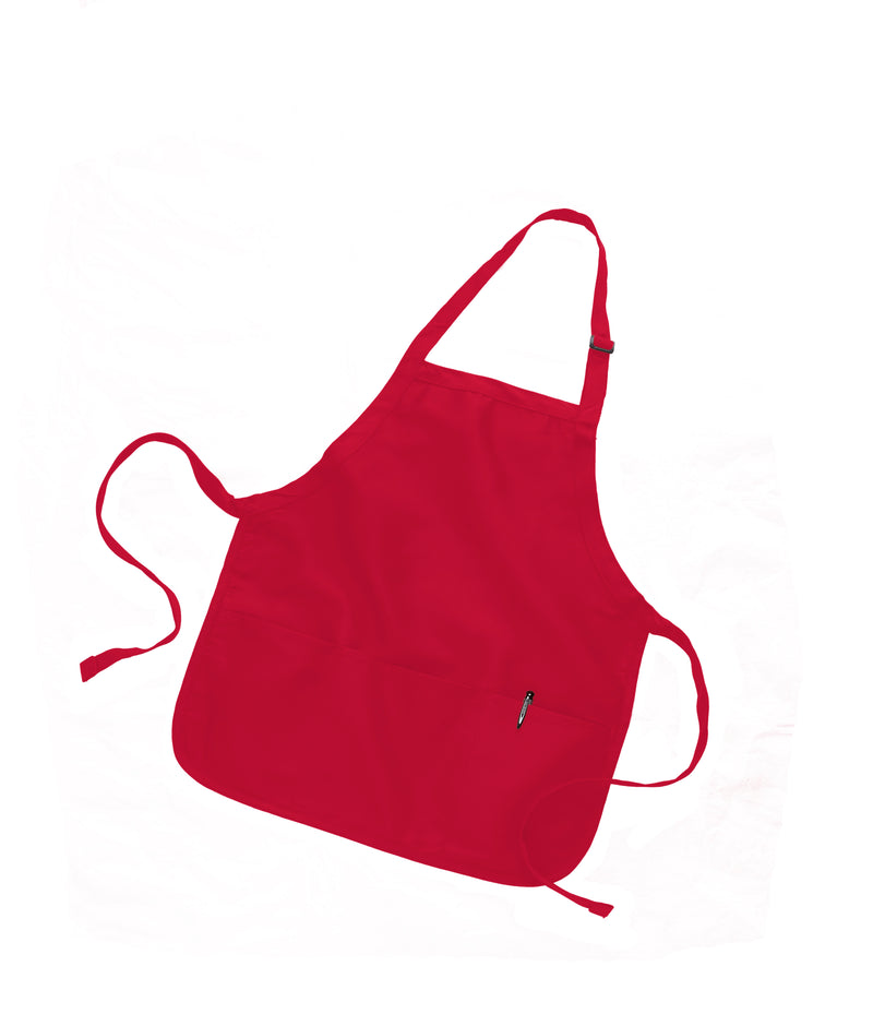 Medium Length Apron with Pockets  22"W x 24"H 12 Pc Pack (1 Dozen )