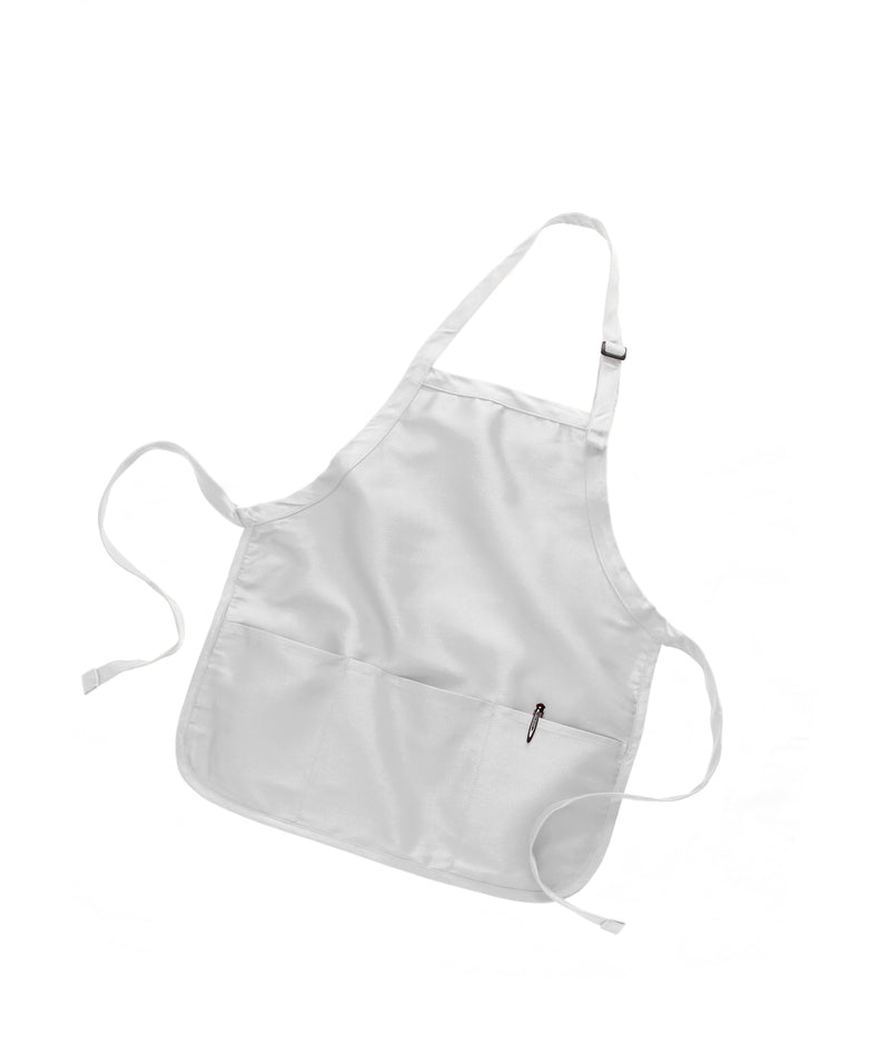 Medium Length Apron with Pockets  22"W x 24"H 12 Pc Pack (1 Dozen )