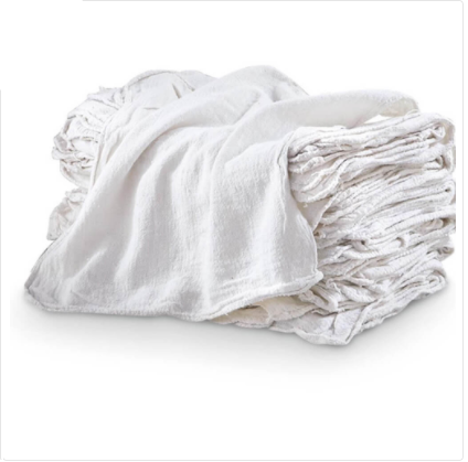 White Cotton Shop Towels (100 Pack)